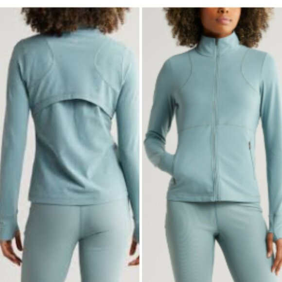 Zella - Studio Luxe Performance Jacket Active | Grey Thunder | Size Large - Picture 1 of 16